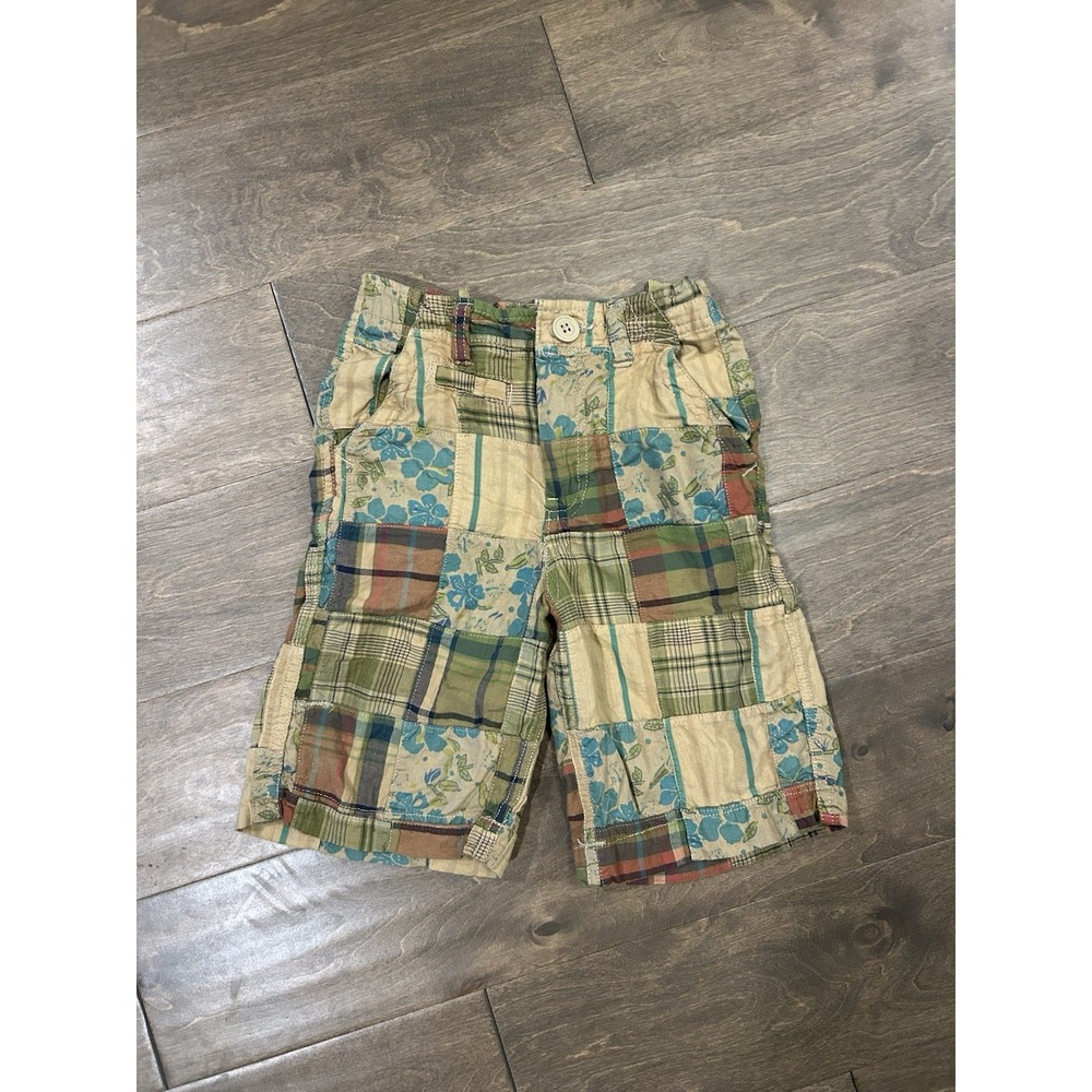 Mossimo Supply Co Boys Madras Plaid Button Closure Adjustable Waist 7